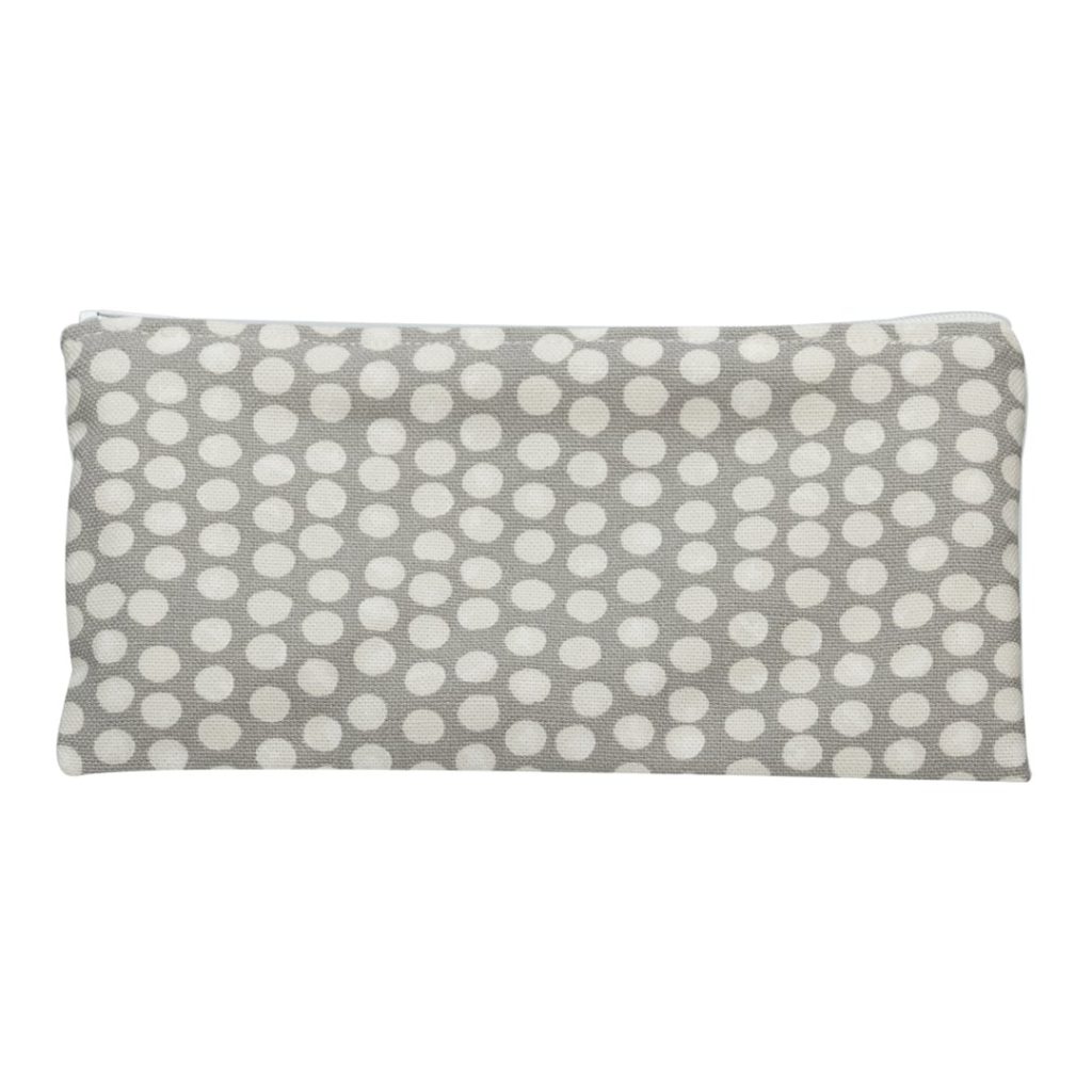 Polka Dot Pencil Case/Zipped Pencil Pouch/Medium Cosmetic Pouch/Zipped ...