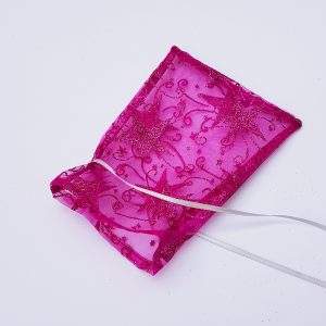 gift bag - pink lacy large
