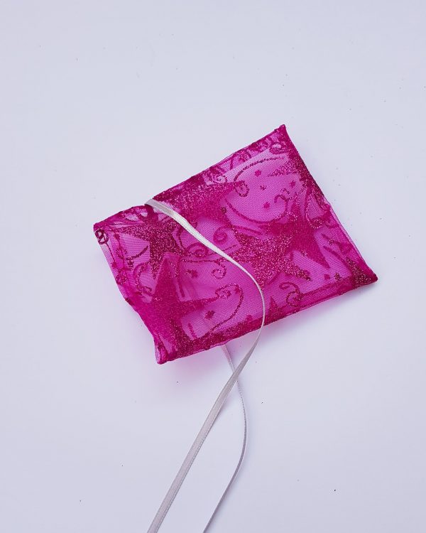 gift bag - pink lacy small