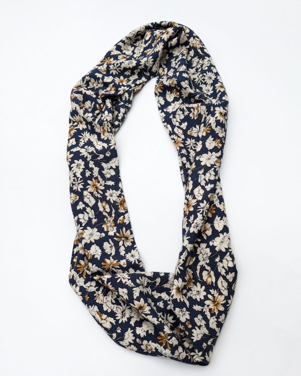 navy floral - infinity scarf