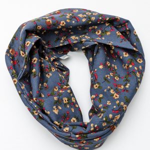 Blue Floral - infinity scarf