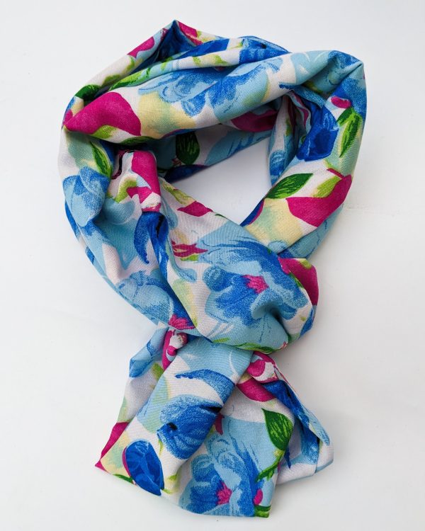 blue and pink - scarf